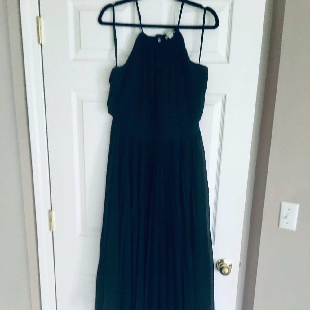 Black Hankerchief Halter Dress